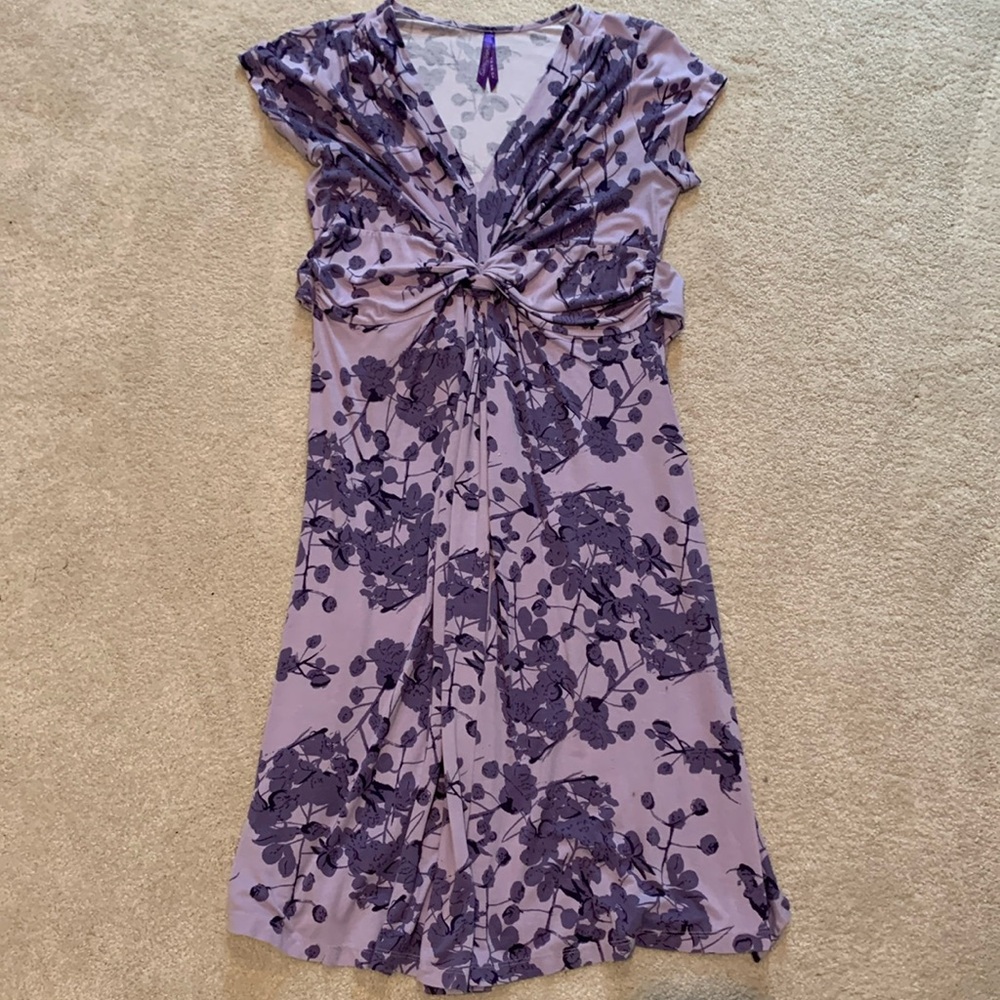Purple floral pattern Seraphine maternity dress